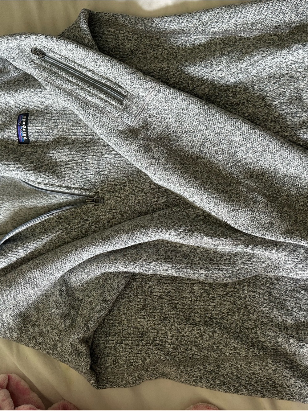 Patagonia Gray Quarter-Zip Fleece Pullover
